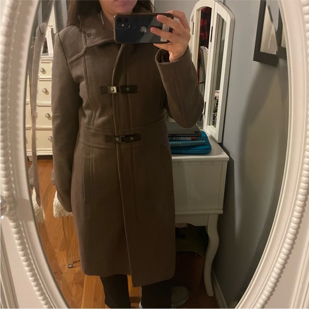 Kenneth Cole Single Breast Womens Wool Coat
